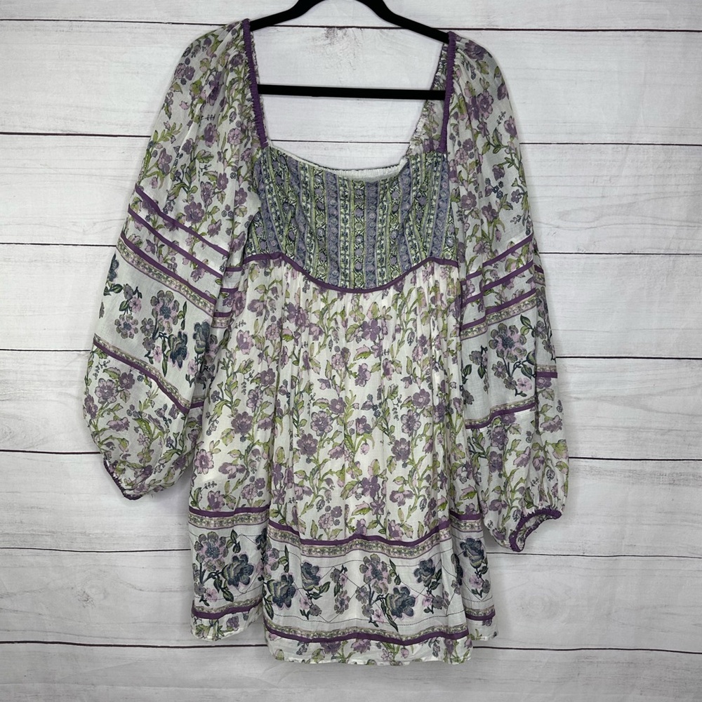 NWT Free People Endless Afternoon Floral Mini Dress Size L - Picture 6 of 9